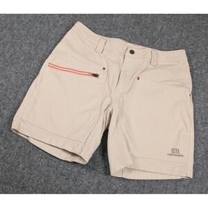 E11 State of‎ Elevenate Pebble Shorts Womens Large Ecru Stretch Canvas.